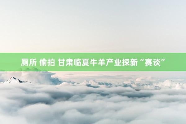 厕所 偷拍 甘肃临夏牛羊产业探新“赛谈”