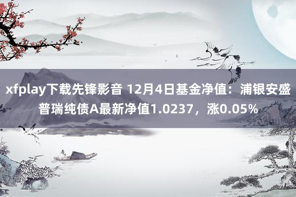 xfplay下载先锋影音 12月4日基金净值：浦银安盛普瑞纯债A最新净值1.0237，涨0.05%