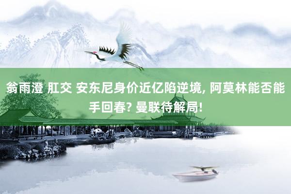 翁雨澄 肛交 安东尼身价近亿陷逆境, 阿莫林能否能手回春? 曼联待解局!
