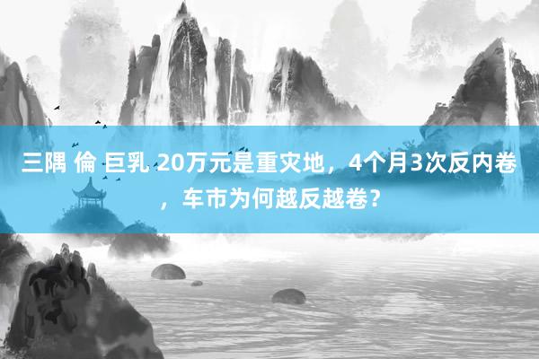 三隅 倫 巨乳 20万元是重灾地，4个月3次反内卷，车市为何越反越卷？