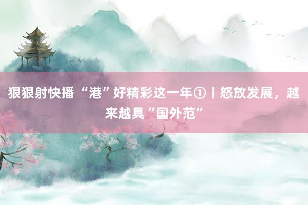 狠狠射快播 “港”好精彩这一年①丨怒放发展，越来越具“国外范”