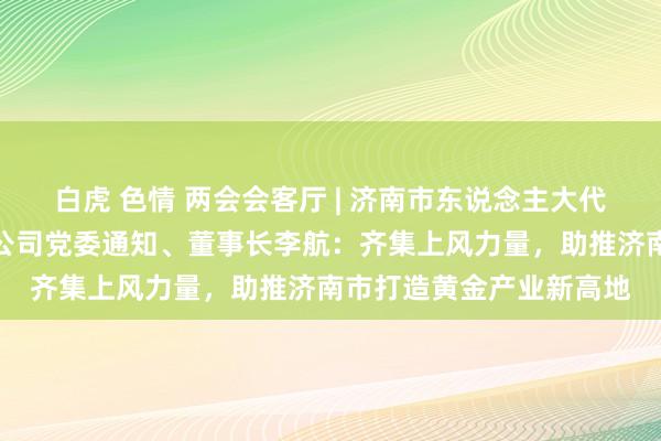 白虎 色情 两会会客厅 | 济南市东说念主大代表，山东黄金集团有限公司党委通知、董事长李航：齐集上风力量，助推济南市打造黄金产业新高地