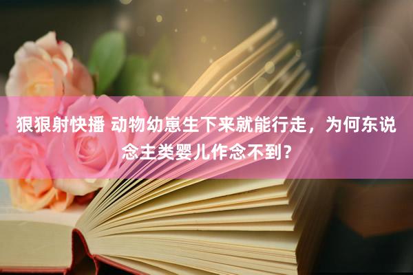 狠狠射快播 动物幼崽生下来就能行走，为何东说念主类婴儿作念不到？