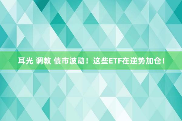 耳光 调教 债市波动！这些ETF在逆势加仓！