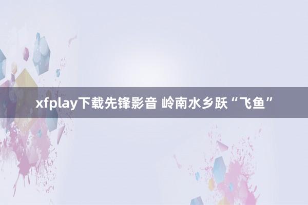 xfplay下载先锋影音 岭南水乡跃“飞鱼”