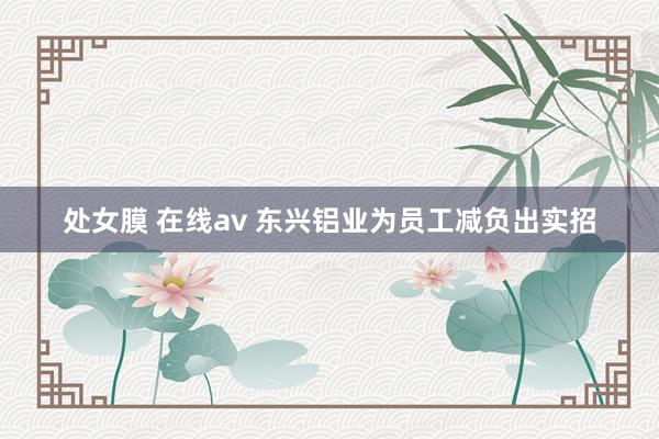 处女膜 在线av 东兴铝业为员工减负出实招