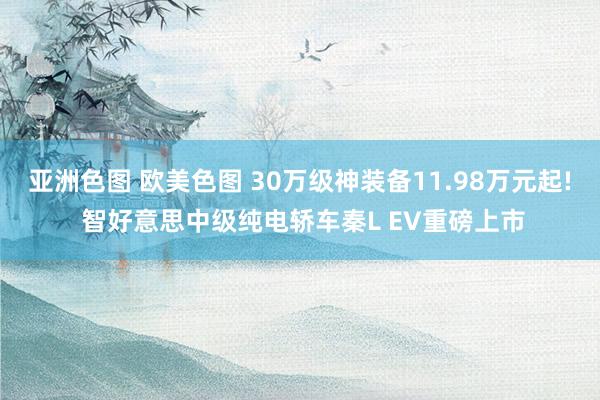 亚洲色图 欧美色图 30万级神装备11.98万元起! 智好意思中级纯电轿车秦L EV重磅上市