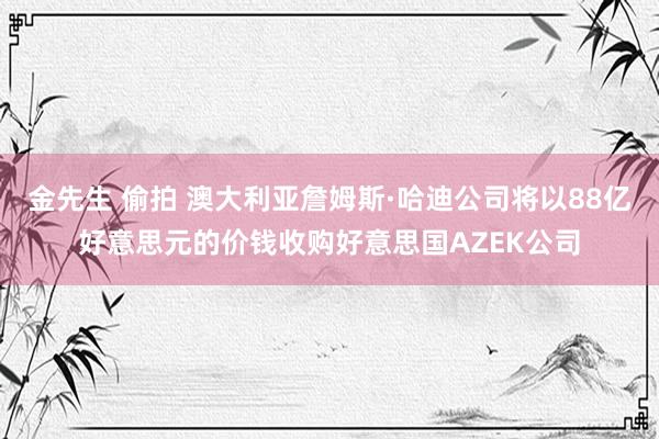 金先生 偷拍 澳大利亚詹姆斯·哈迪公司将以88亿好意思元的价钱收购好意思国AZEK公司