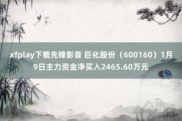 xfplay下载先锋影音 巨化股份（600160）1月9日主力资金净买入2465.60万元