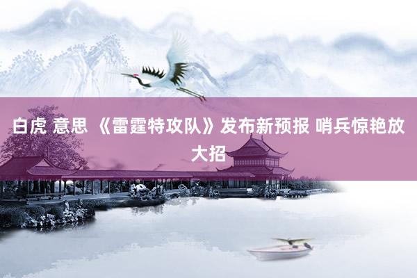 白虎 意思 《雷霆特攻队》发布新预报 哨兵惊艳放大招