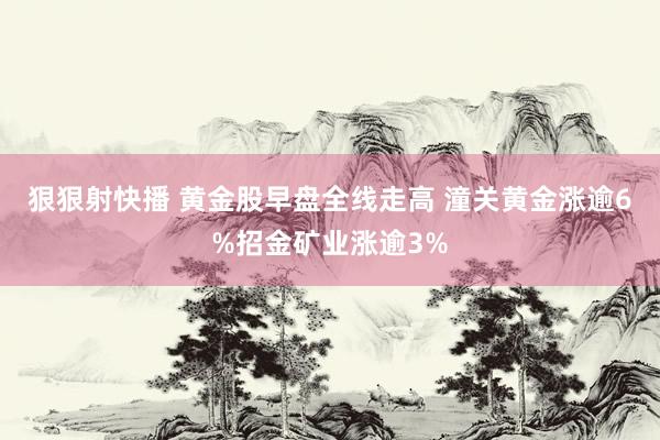 狠狠射快播 黄金股早盘全线走高 潼关黄金涨逾6%招金矿业涨逾3%