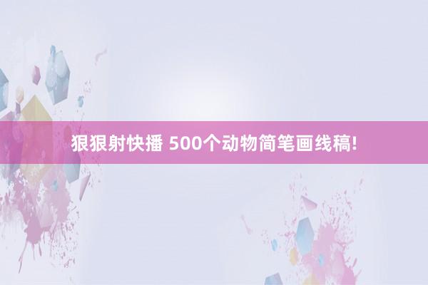 狠狠射快播 500个动物简笔画线稿!