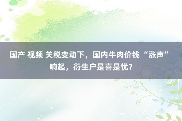 国产 视频 关税变动下，国内牛肉价钱 “涨声” 响起，衍生户是喜是忧？