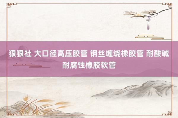狠狠社 大口径高压胶管 钢丝缠绕橡胶管 耐酸碱耐腐蚀橡胶软管