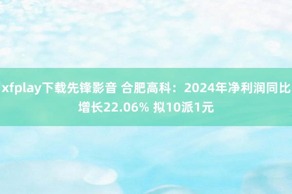 xfplay下载先锋影音 合肥高科：2024年净利润同比增长22.06% 拟10派1元