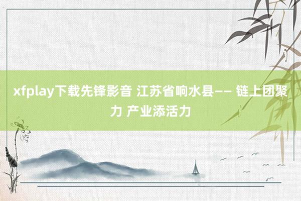 xfplay下载先锋影音 江苏省响水县—— 链上团聚力 产业添活力